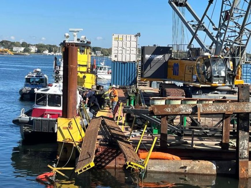 4 workers injured in Mass. pier collapse