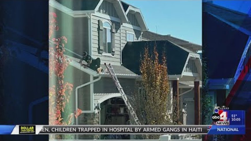 Utah firefighters finish hanging Christmas lights for woman who fell off ladder
