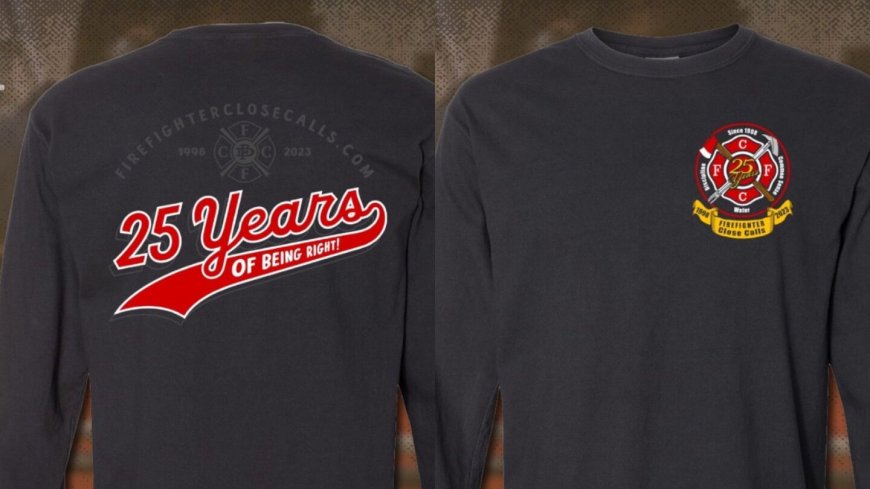 FirefighterCloseCalls.com marks 25-year anniversary with commemorative T-shirts