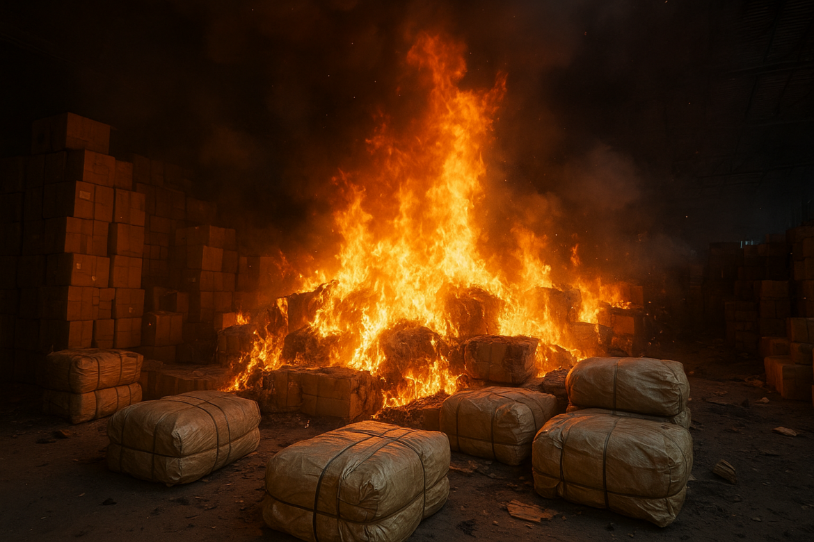 Noida candle godown fire