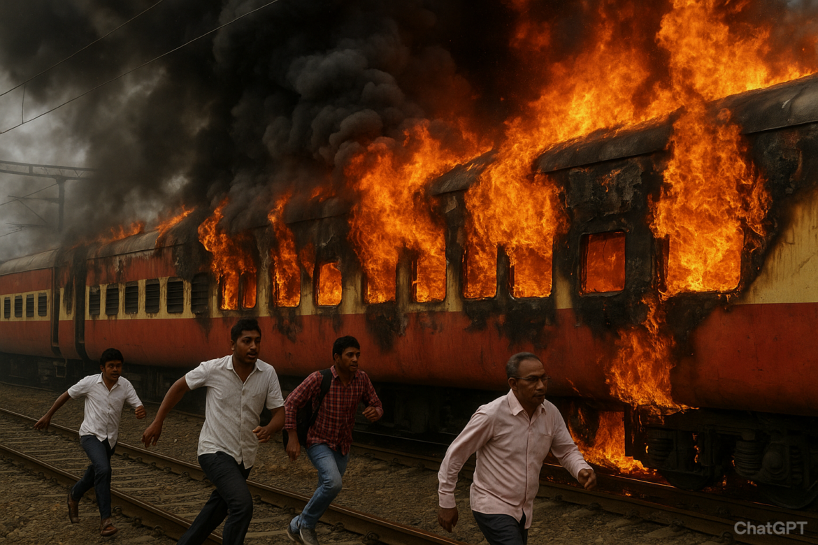 mumbai valsad express fire