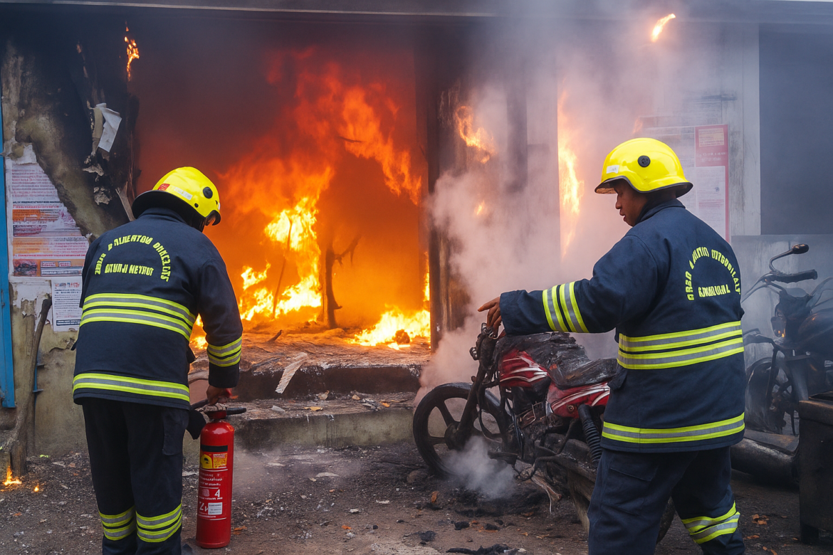 Fire in Madurai Bank ATM Kiosk