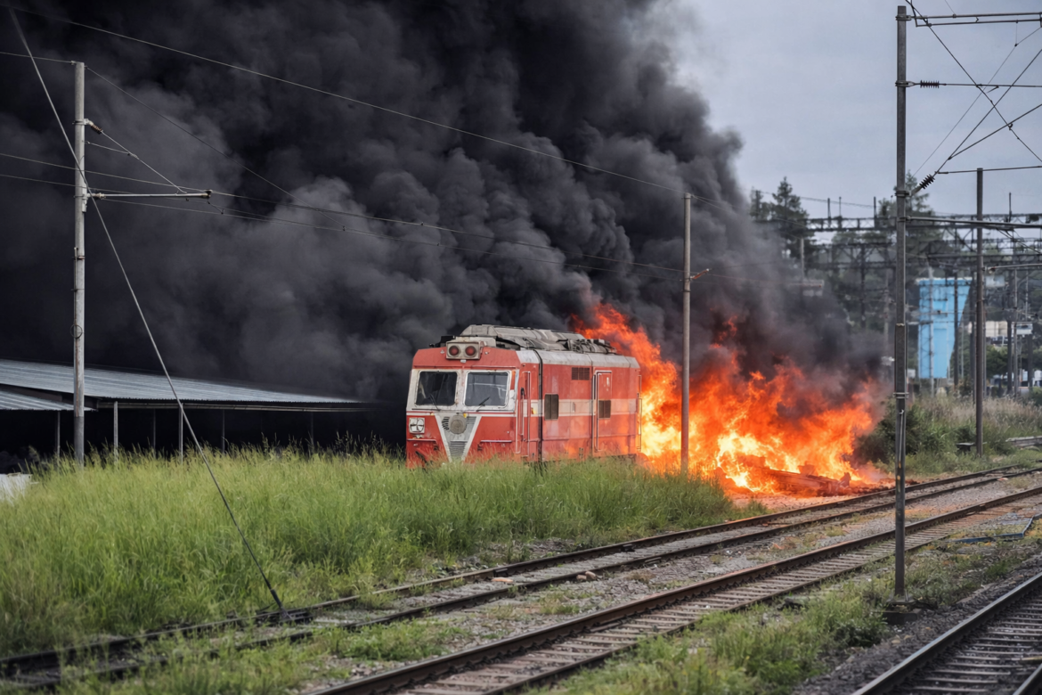 Thrissur railway station fire