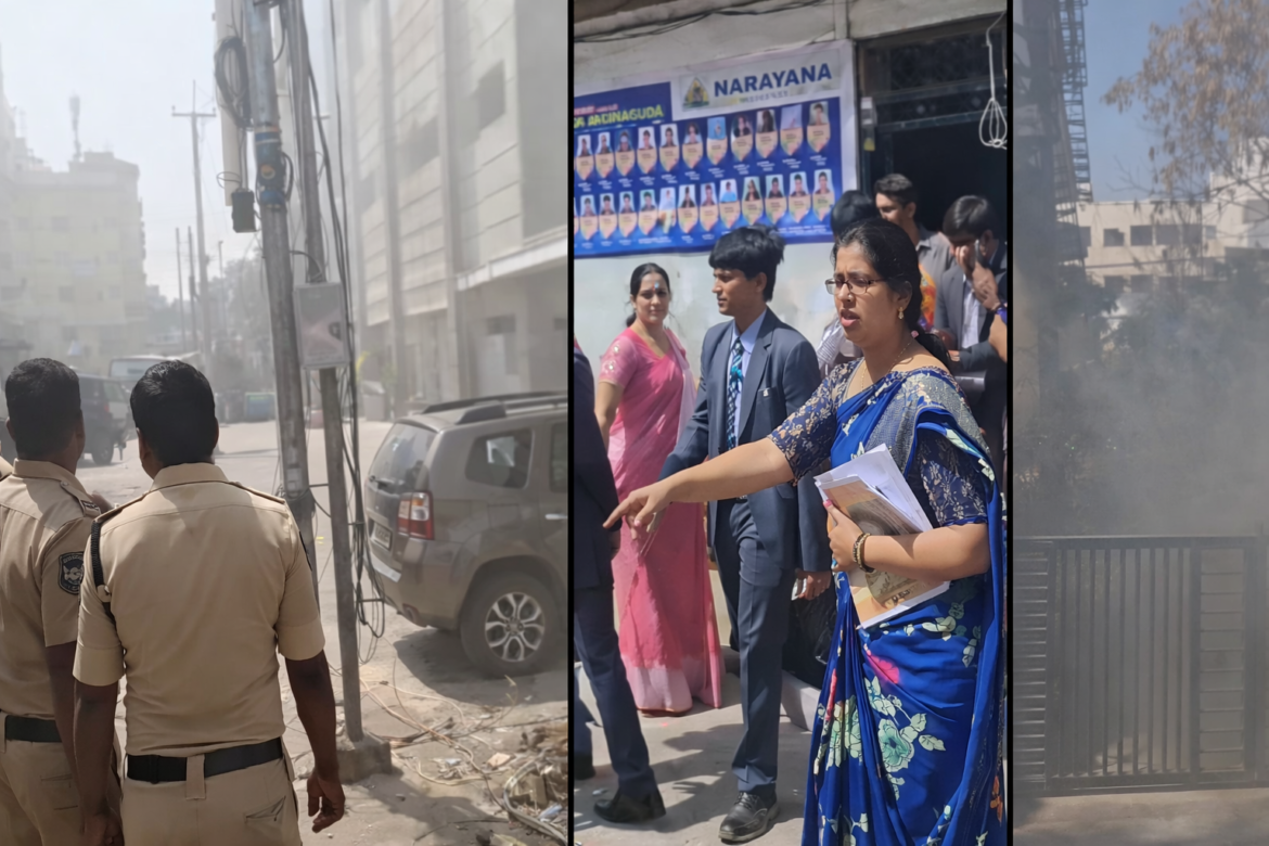 narayana school madinaguda fire incident