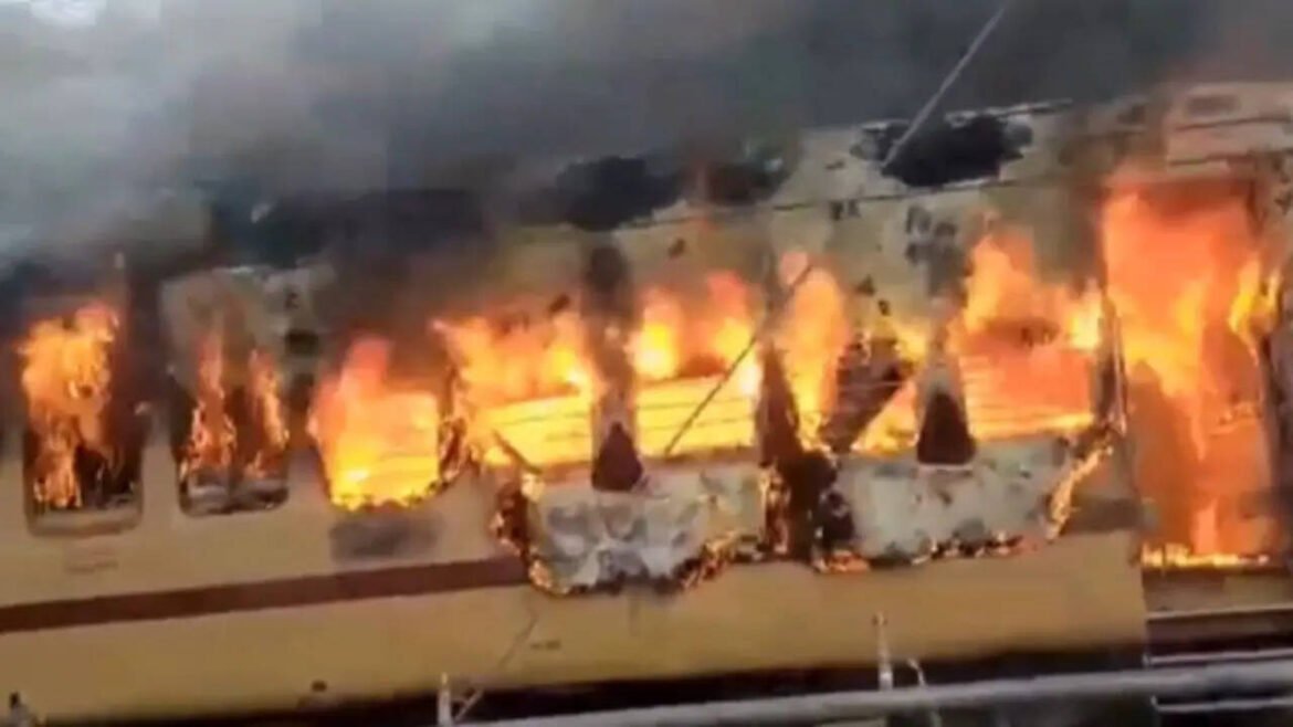 patna-bound passenger train fire