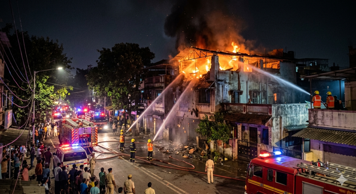 Thane house fire incident