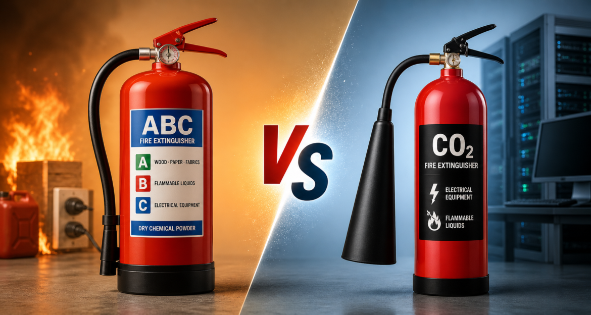 abc vs co2 fire extinguisher difference