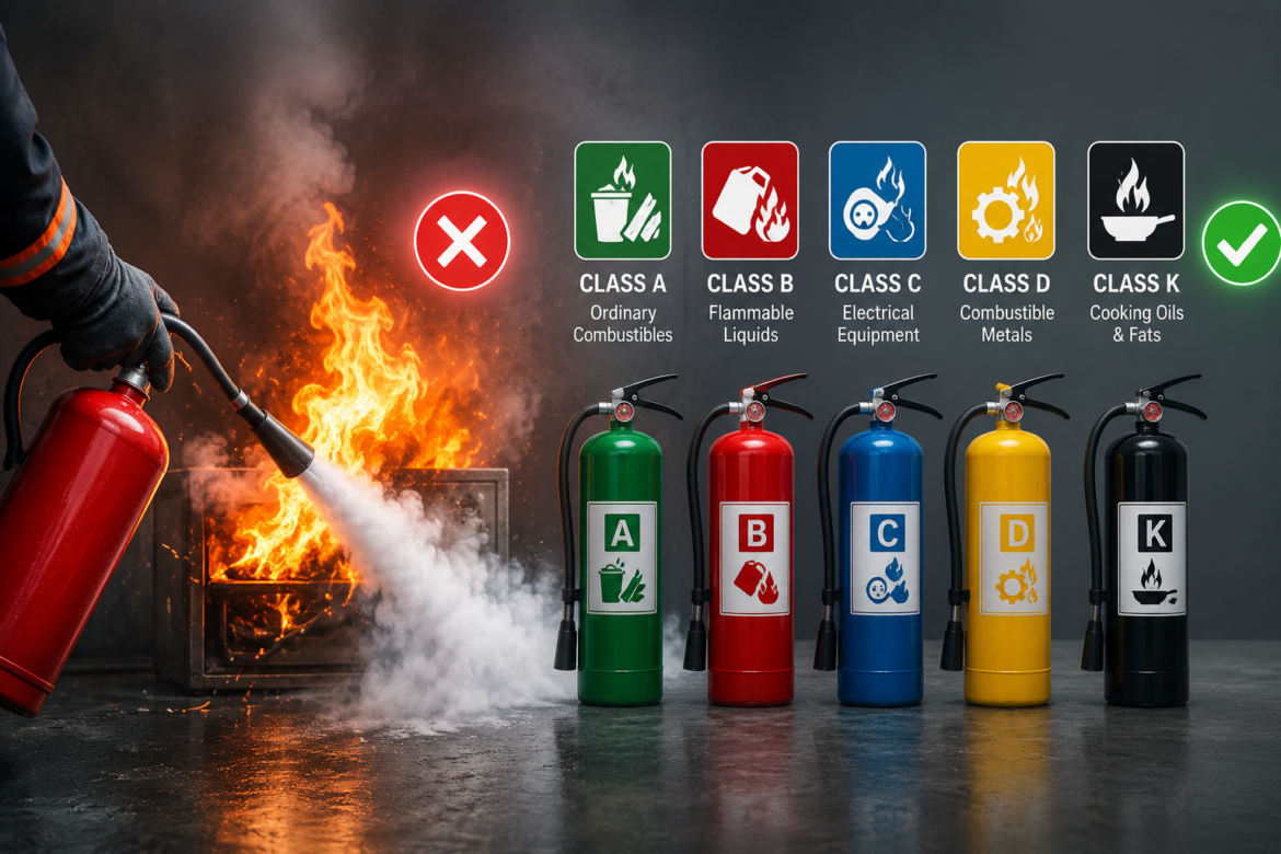 fire classes and fire extinguishers