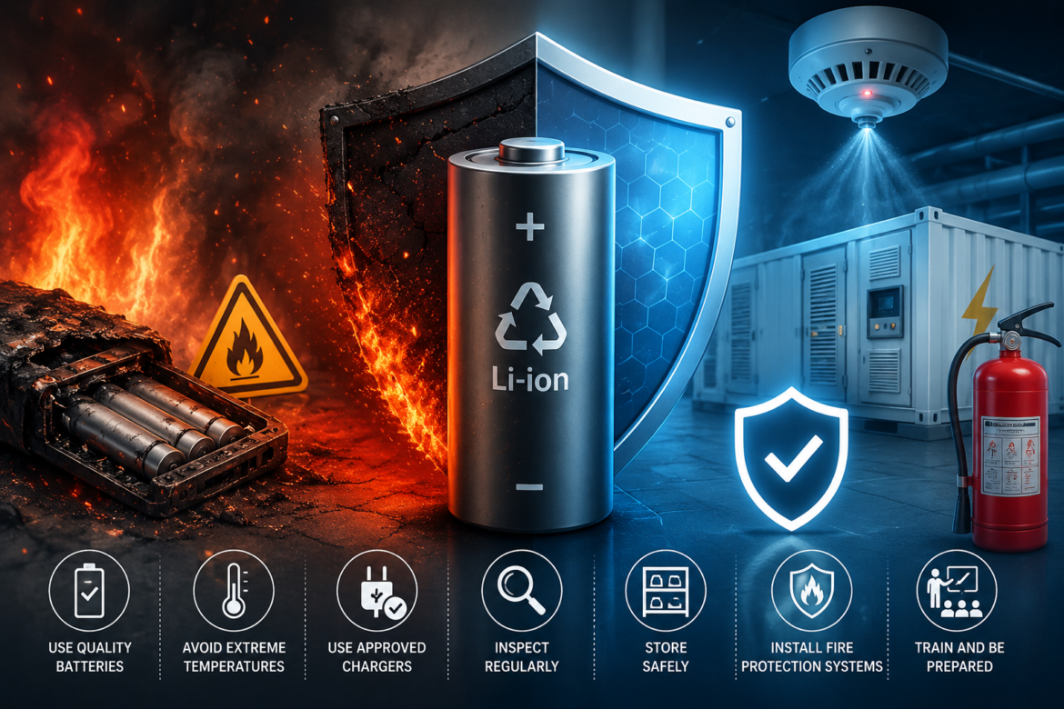 Lithium-Ion Battery Fire Prevention
